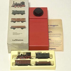 ☆MINITRIX ミニトリックス　外国車両　蒸気機関車　貨物列車　鉄道模型　Ｎゲージ　Lufthansa ルフトハンザ　西ドイツ製 