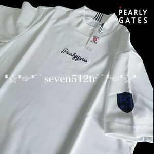 本物 新品 41013166 PEARLY GATESパーリーゲイツ/6(サイズLL)超人気 ハイネックネック半袖シャツ 日本製