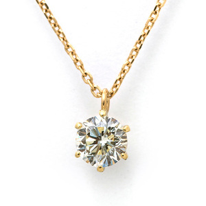 ダイヤモンド ネックレス K18 一粒 1.0ct 鑑定書付 1.03ct Dカラー IFクラス 3EXカット GIA