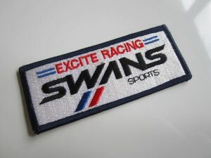ビンテージ EXCITE RACING SWANS SPORTS ワッペン/自動車 バイク オートバイ レーシング F1 スポンサー 90