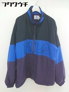 ◇ FILA フィラ 長袖 ジャケット サイズM ブラック ブルー パープル メンズ