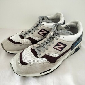 UK製 NEW BALANCE ニューバランス M1500NBR US10.5 28.5cm イギリス英国製 グレー×ネイビー×バーガンディ NB スニーカー イングランド製