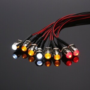 【新品】ドリフトカー LEDヘッドライト 8灯 黄4灯&赤2灯&白2灯