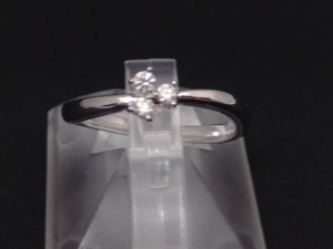 TASAKI SINJU　K18WG ＃10.5　D0.06ct　2.4g　D付きウェーブリング　ブランドアクセサリー 店舗受取可