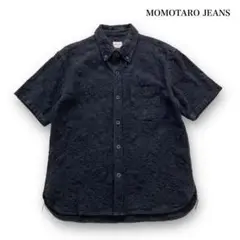 【MOMOTARO JEANS】桃太郎ジーンズ ペイズリー刺繍 半袖シャツ