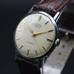 AUREOLE INCABLOC オレオール インカブロック 17石 手巻き 動作品ジャンク スイス製 アンティーク メンズ腕時計