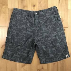 BAPE camo ハーフパンツ Mサイズ グレー a bathing ape shorts エイプ ベイプ アベイシングエイプ ショーツ 迷彩 w65