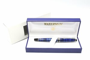 WATERMAN ウォーターマン エキスパート エッセンシャル ブルー マーブル M 万年筆 箱 20773072