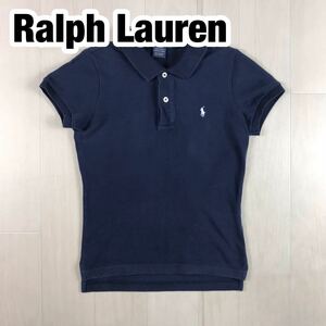 Ralph Lauren ラルフローレン 半袖ポロシャツ レディースサイズ S ネイビー 刺繍ポニー