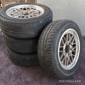 希少! LODIO DRIVE ロデオドライブ 17インチ 7J +26 6穴 PCD139.7タイヤ付き4本トーヨー/TRANPATH MPZ 215/60R17 キャラバン　ハイエース