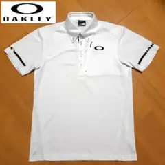オークリー ゴルフウェア 半袖ポロシャツ Mサイズ スカル シンプル 美品