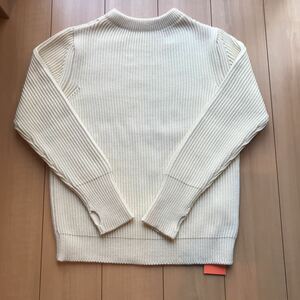 新品ANDERSEN-ANDERSEN アンデルセン アンデルセン クルーネック5ゲージ オフ ホワイト サイズS CREW NECK 5GG MADE IN ITALY