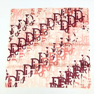 美品◆Christian Dior クリスチャンディオール スカーフ◆ ピンク シルク100％ レディース スカーフ カレ 絹 服飾小物