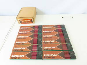KSJ-29【 UNION 】 ユニオン鉛筆 9500-3H 12ダース(1箱)まとめて デッドストック品 保管現状品 未使用