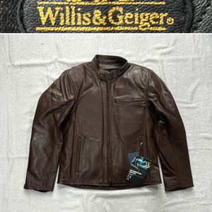 Willis&Geiger WGL-611N BROWN Mサイズ ウィリス&ガイガー 牛革1.3mm厚 ELKレザージャケット 革ジャン インナーベスト 新品 A51215-2