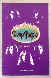チケット付き　DEEP PURPLE U.K. TOUR 74 プログラム　全16ページ