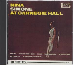 【CD】NINA SIMONE - NINA SIMONE AT CARNEGIE HALL (ニーナ・シモン - ニーナ・シモン・アット・カーネギー・ホール) 新同美品