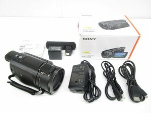 [即日発送]☆ジャンク☆ SONY ソニー FDR-AX55 4Kビデオカメラ 64GB 黒 + SONY ガンズームマイクロホン ECM-GZ1M セット 現状品 341