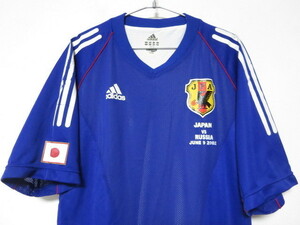 アディダス製 サッカー日本代表2002年ワールドカップ 選手仕様オーセンティックユニフォームM 2002年6月9日VSロシア戦