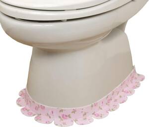 Sanko サンコー トイレ 便器すきまテープ ずれない 貼るだけ 汚れ防止 【日本製 消臭 洗える】 おくだけ吸着 バラ ピンク