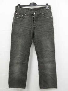 HH 【ヘルムートラング HELMUT LANG】 FADED BLACK DENIM 本人期 コットン ダメージ加工 デニム ジーンズ (メンズ)size32 グレー■28MP9989