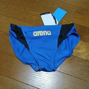 【arena】アリーナ アクアエクストリーム ブルー×ブラック、ゴールド/サイズL ビキニ 競パン 競泳水着