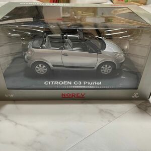 【箱付き】《1/18スケール》Citroen C3 Pluriel NOREV ノレヴ メタルダイキャスト ミニカー 模型 コレクション放出 シトロエン シルバー