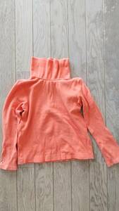 ファミリア familiar (f-dash) キッズ オレンジ ニット セーター タートル 長袖 サイズ120