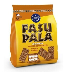 Fazer Fasupala ファッツェル ファスパラ 塩 キャラメル味 ウエハース 4袋×215g フィンランドのお菓子です