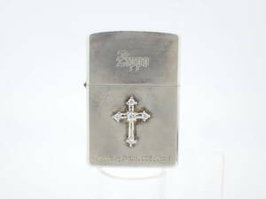 ZIPPO ジッポー ライター クロス 十字架 石 ストーン STERLING SILVER 925 スターリング シルバー 喫煙具 喫煙グッズ