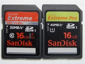 ★SanDisk ＳＤＨＣメモリーカード １６GB ２枚 中古★送料６３円～
