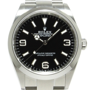 ROLEX(ロレックス) 腕時計■新品同様 エクスプローラー1 124270 メンズ SS/ランダムルーレット/13コマ(フルコマ)/2024.03 黒