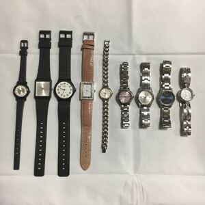 美品あり 全て稼働品 豪華 9点 SEIKO FURLA CASIO SHEEN Anjel Heart 清掃済み 送料一律370円 メンズ レディース 腕時計 1円