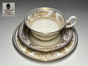 【瑞】ウェッジウッドWEDGWOOD GOLD COLUMBIA カップ＆ソーサー