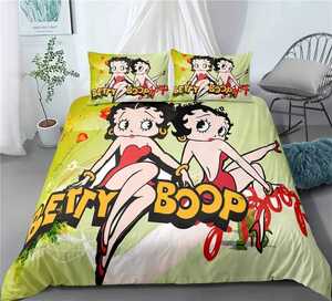 Betty Boop ベティーちゃんの可愛い レア 布団・枕カバー3枚セット③