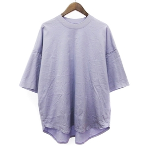 ウジョー Ujoh Tシャツ カットソー 半袖 ビッグシルエット オーバーサイズ パープル 紫 2 M位 ■SM0 レディース