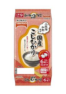 テーブルマーク　たきたてご飯　国産こしひかり　150g×6食パック　10袋セット　計60食　送料無料