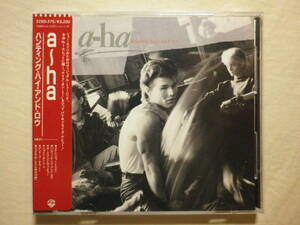 シール帯仕様 『a-ha/Hunting High And Low(1985)』(1985年発売,32XD-375,1st,廃盤,国内盤帯付,歌詞付,Take On Me,80