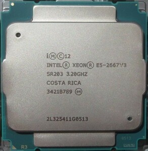2個セット Intel Xeon E5-2667 v3 SR203 8C 3.2GHz 20MB 135W LGA2011-3 DDR4-2133