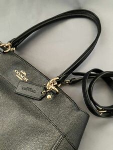 COACH コーチ 2WAYバッグ ショルダーバッグ ハンドバッグ ブラックゴールド金具 f25395 通勤 通学 入学式 卒業式