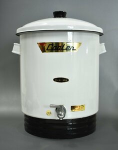 竜B802◆デッドストック yamataka ヤマタカ cooler 琺瑯 ホーロー ウォーター ジャグ タンク 15L 昭和レトロ キャンプ アウトドア用品