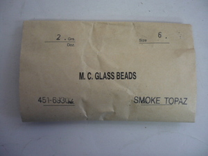 7700.未使用 チェコビーズ M.C.GLASS BEADS SMOKE TOPAZ(スモークトパーズ)