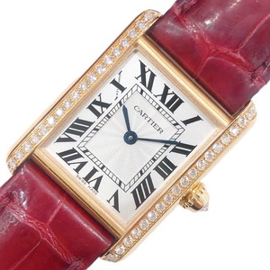 カルティエ Cartier タンクルイカルティエSM WJTA0010 ｋ18PG 腕時計 レディース 中古