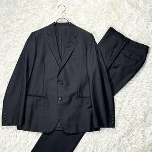 コムデギャルソン オム GARCONS スーツ セットアップ ジャケット パンツ 2B シャドーストライプ ビジネス カジュアル AD2007