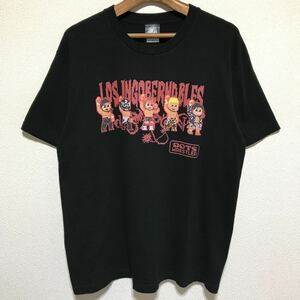 [即決古着]新日本プロレス/NJPW/LOS INGOBERNABLES de JAPON/ロスインゴベルナブレスデハポン/DOTS WRESTLER Tシャツ/ブラック/Lサイズ
