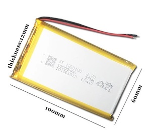 充電式 Li-Poバッテリー 1260100 3.7V 10000mAh リポ ポリマーリチウム電池、保護PCB充電モジュール付き 1個の価格 即納可能