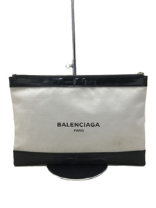 BALENCIAGA◆セカンドバッグ/キャンバス/IVO/無地/373834・9260・D・002123