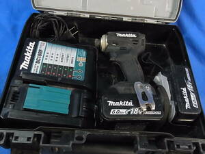 19★100円～★makita マキタ 18v 6.0Ah 充電式インパクトドライバ TD172DRGX ブラック■バッテリー2個・充電器・ケース付