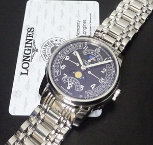 2023年5月OH・仕上済 LONGINES ロンジン サンティミエ コレクション レトログラード ムーンフェイズ L2.764.4.53.6 国際保証書 純正内外箱