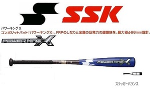 【訳有】SSK 軟式 FRP製バット 青 83cm 680g 野球